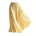 thumbnail image 6 of Boho Skirts for Women Summer Midi Length Loose Fit Plaid Long Flowy Elastic Waist A-Line Skirt Beach Vacation Yellow XL(XL), 6 of 7