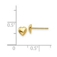 thumbnail image 3 of 14K Yellow Gold Earring Button Women'S 5 mm Polished Heart Post Earrings, 3 of 3