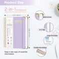 thumbnail image 5 of CTCMSP Spiral Address Password Book with Alphabetical Tabs,Large Print Hardcover Notebook,6.3"×8.5",Purple, 5 of 6