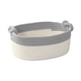 thumbnail image 4 of Cesta de cuerda de algodón, cesta tejida, organizador multiusos, cesta debajo del estante, cesta de almacenamiento para juguetes de bebé, perro, mesa Gris, 4 of 9