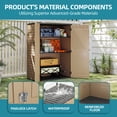 thumbnail image 4 of Uforic 59 Cu. Ft. Vertical Outdoor Storage Shed, Weatherproof Resin Cabinet with Double-Wall Panels & Floor, Lockable, Brown (Shelves Not Included), 4 of 10