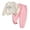 A-White, variant on NIEWTR Kids Sweatsuits Girls 2 Piece Set Toddler Infant Girl Long Sleeve Crewneck Top with Relaxed Fit Sweatpants Casual Loungewear for Play Fall Winter(A-White,4 Years)