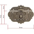 thumbnail image 4 of Juego de 2 cierres CHAO de bronce antiguo para muebles 95 x 73 mm con tornillos, 4 of 5