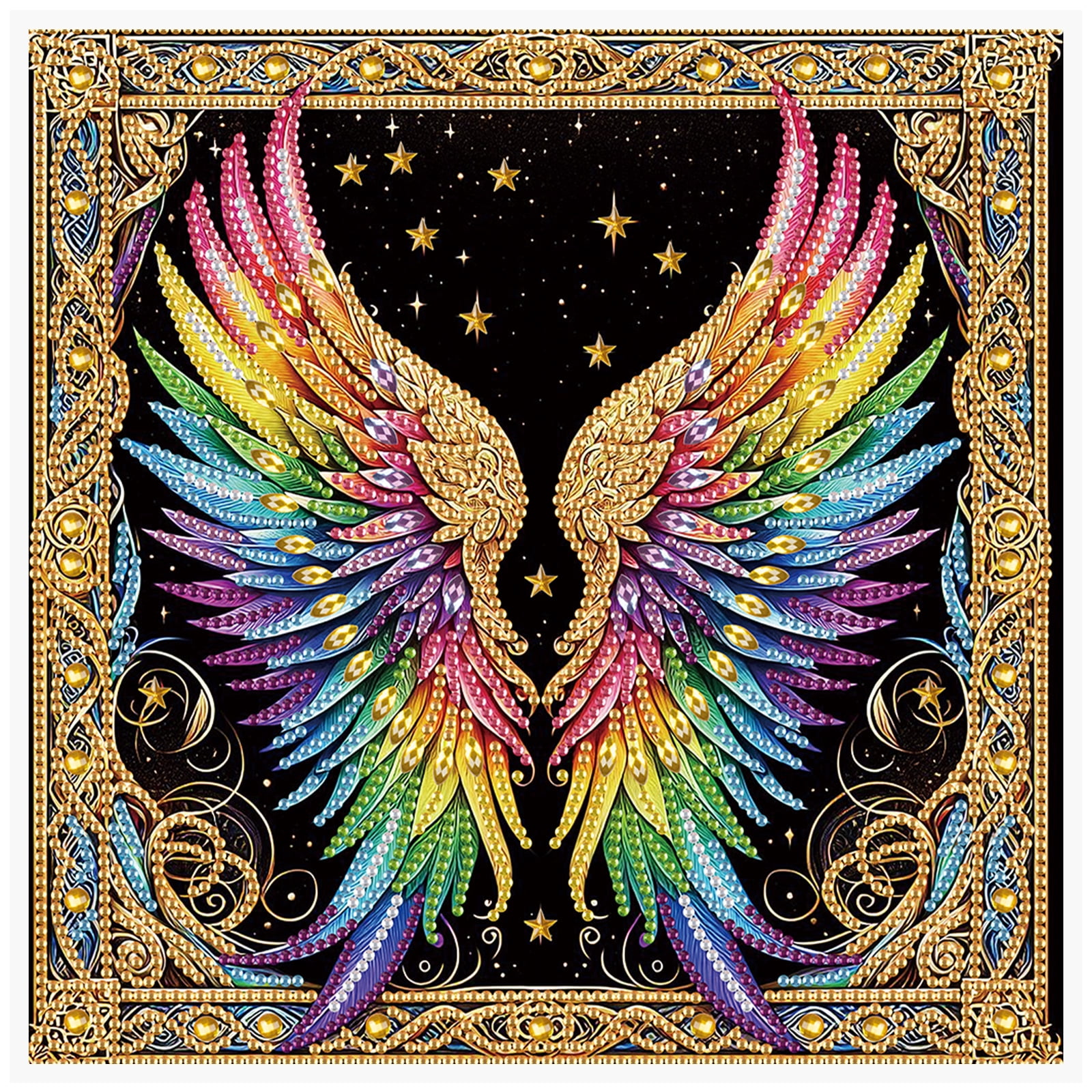 5D Diamond Painting Paar Flügel XXL – 200x80 Cm DIY Diamantbild, Voller Strass, Kreativ-Set Für Wand-Deko