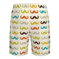thumbnail image 6 of Naloa Colorful Mustache Men's Beach Shorts, Surfing shorts, Swim trunks, Quick Dry Swim Trunks for Surfing Beach Fun - Large, 6 of 9