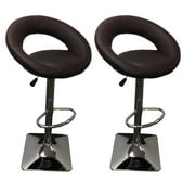 US Pride Furniture Daisy Contemporary Faux Leather Adjustable Swivel Bar Stools (Set of 2) by US Pride Furniture