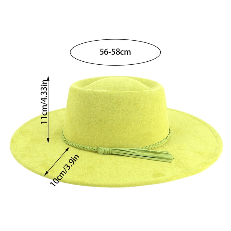 Yellow Braided-Band Wide Brim Women’s Hat NATURAL BRAIDED STRAW WIDE-BRIM HAT FOR WOMEN – ADJUSTABLE main image 4