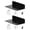 Black, variant on Set Of 2 Acrylic Floating Shelves For Bathroom Storage And Home Decors Simple Assembly Durable Design Stand Holder
