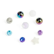 Cousin DIY Galaxy Bead Mix, Black and Purple Iridescent Acrylic, 145g, 500 Piece, Adult, 69995740