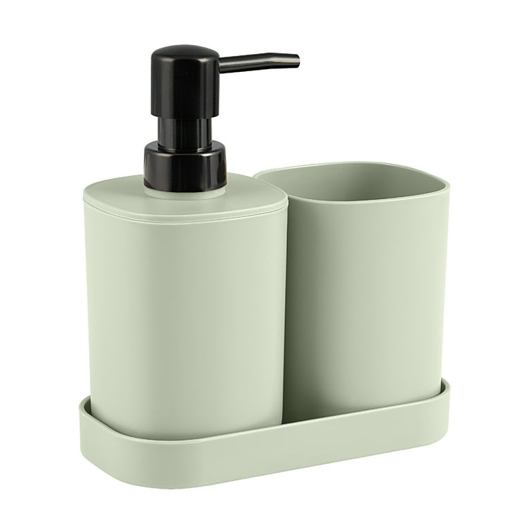 Mainstays 3-Piece Bath Accessory Set, Green photo 2
