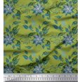 thumbnail image 1 of Soimoi Cotton Duck Fabric Triangle,Leaves & Floral Artistic Printed Fabric 1 Yard 42 Inch Wide, 1 of 1