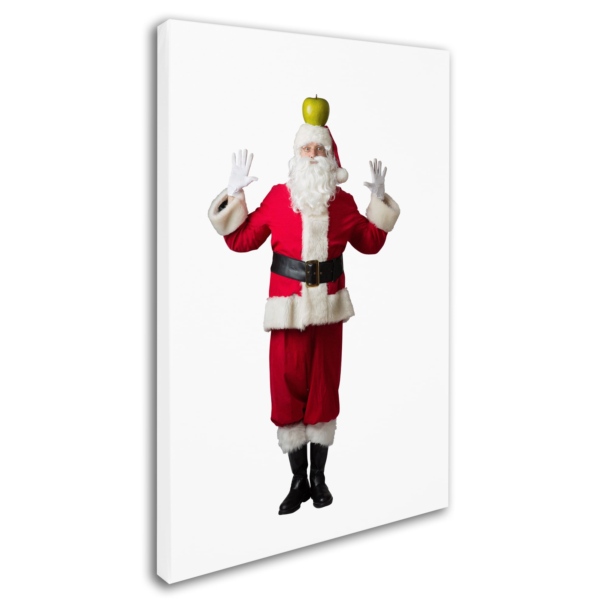 Trademark Fine Art 'Santa-apple2-12106' Canvas Art by Ed Wheeler