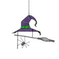 thumbnail image 1 of Witch Hat Window Hanging Halloween Decoration Halloween Gothic Decoration, 1 of 5