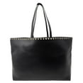 thumbnail image 4 of Pre-Owned Valentino Garavani Rockstud Leather Shopper Tote Bag Black, 4 of 14