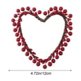 thumbnail image 3 of February 14 Festive Table Decor Candleholder Wreath Red Romantic Heart Mini Wreath Wall Hanging, 3 of 6