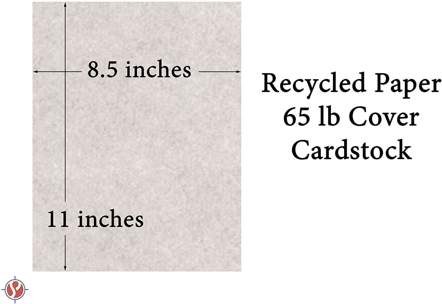Smoke Gray Stationery Parchment Recycled Paper | 65Lb Cover Cardstock | 8.5" x 11" Inches | 50 Sheets Per Pack