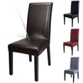 18 PCS Waterproof Faux Leather Chair Covers Stretch Dining Banquet