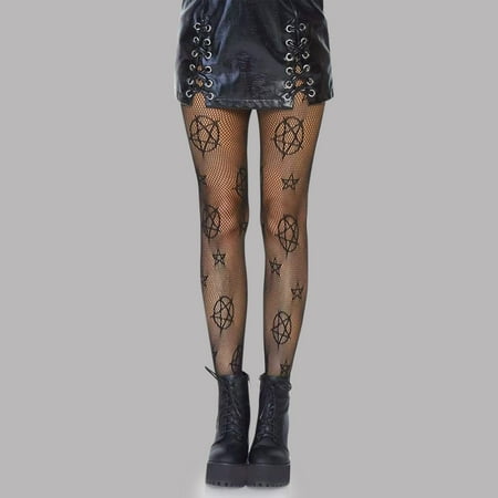 

Qazqa Collant Femme Bone Printed Hosiery Stockings Seamless Pantyhose Women Fishnet Tights
