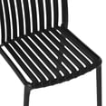 thumbnail image 2 of WestinTrends Playa Outdoor Stackable Polypropylene Plastic Dining Side Chairs (Set of 2), Black, 2 of 14