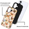 thumbnail image 2 of Case Compatible with iPhone 16, Scratch Resistant Hybrid Double Layer Hard Shell, Flower Chicken, 2 of 6