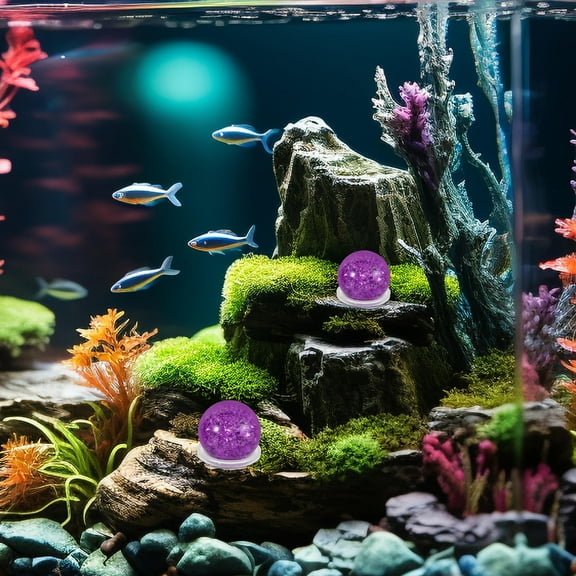 WHAMVOX 2 Sets Waterfall Fountain Glass Ball With Stand Glass Ball Replacement For Indoor Tabletop Fountain Rotating Ball Feng Shui Balls