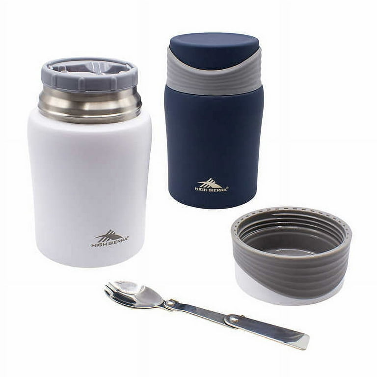 High Sierra HS1660, 17 oz Food Thermos, Wall Insulation, 18/8 Stainless  Steel, Keeps Warm for Up to 12 Hours, Leakproof Lid Doubles Up as a Serving  Bowl, Wide Mouth for Easy Cleaning