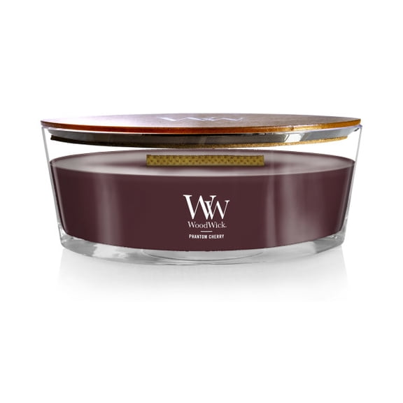 WoodWick Scented Ellipse Candle, Crackles as it Burns, Phantom Cherry, 16oz