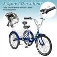 thumbnail image 3 of FICISOG Adult Tricycle 7 Speed, 20/24/26 Inch Adult Trike with Basket, 3 Wheel Bikes Tricycle for Adults Women Men Seniors, Cruise Trike for Shopping Picnic, 3 of 13