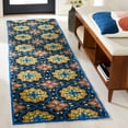 thumbnail image 3 of SAFAVIEH Four Seasons Carleen Floral Area Rug, Black/Blue, 2'6" x 4', 3 of 9