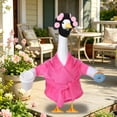thumbnail image 6 of Ccwuwei Porch Goose Clothes, UV Resistant Festive Goose Clothes Set for 23 inch Porch Goose, Garden Statue Clothing Accessory, Outdoor Lawn Ornament Dress Up - Pink, 6 of 7