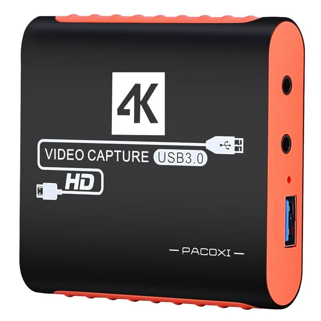 Capturadora de Video con 4K Pass-Through, USB3.0 1080P 60FPS HDMI Video Cam Link Tarjeta de captura