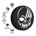 thumbnail image 6 of DouZhe Waterproof Spare Tire Cover, Tribal Evil Head Skull Prints Adjustable Wheel Covers Fit for Jeep Trailer RV SUV Car, 14 inch, 6 of 7