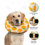 MIDOG Adjustable Polyester Dog Cone Collar for Large Medium Small Dogs after Surgery,Pillow Collar for Cats & Dogs,Orange