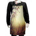 thumbnail image 1 of Nature Kids Apron, Vintage Leafless Autumn Tree Branches Background in Saturated Tones Ecology Art Picture, Boys Girls Apron Bib with Adjustable Ties for Cooking Baking Painting, Sepia, by Ambesonne, 1 of 2