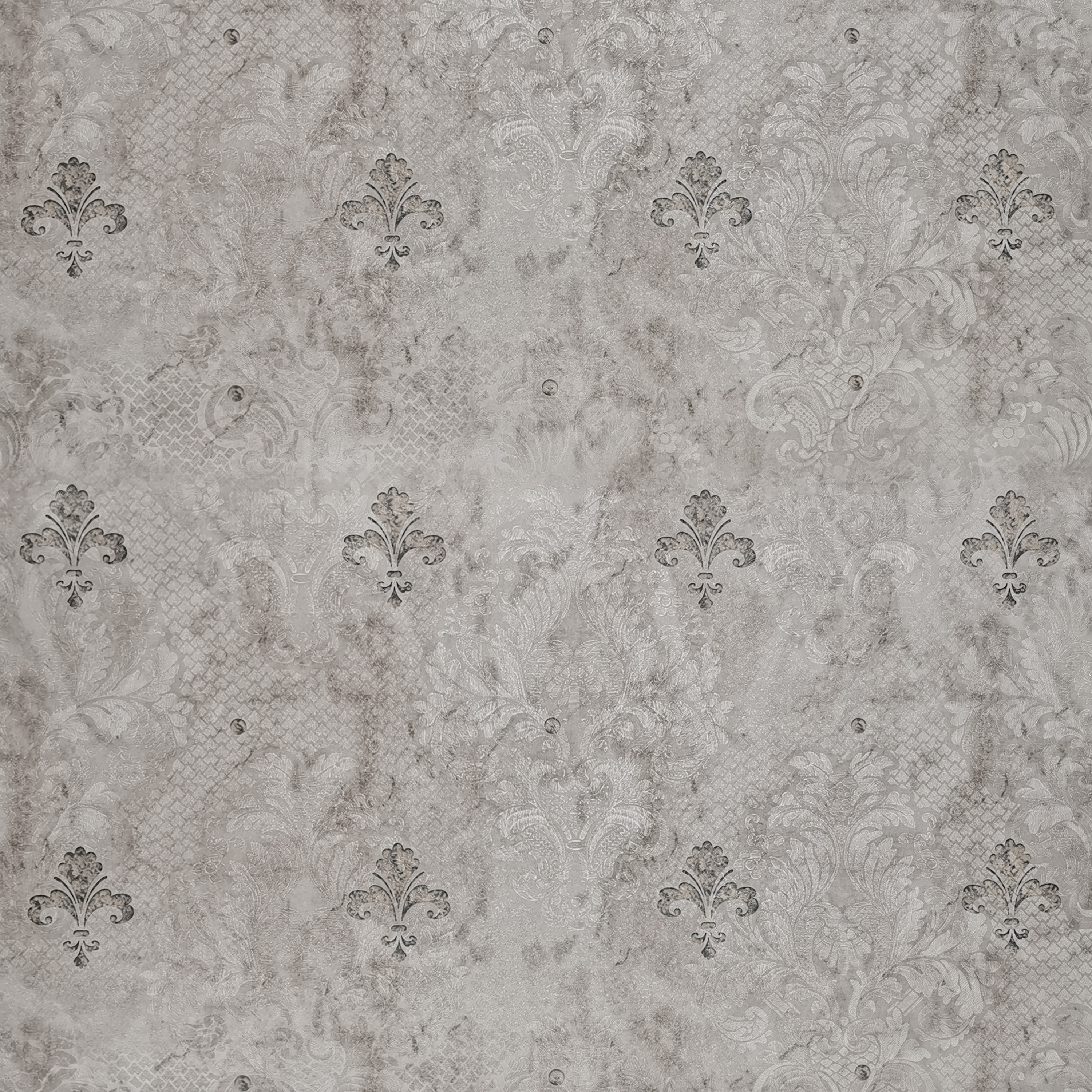 Dundee Deco's Distressed Grey, Charcoal Fleur de Lis Peel and Stick