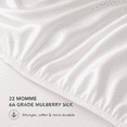 thumbnail image 6 of 100% Mulberry Silk Fitted Sheet with Deep Pocket Made in USA, Real 22 Momme Silk Bed Sheets, 6A Grade Pure Silk, Hypoallergenic&nbsp;, 6 of 8