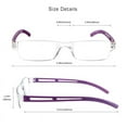 thumbnail image 4 of LAMBBAA 2 Pack Reading Glasses, Blue Light Blocking Computer Reading Glasses for Women and Men, Anti Glare Lightweight Readers(Purple,+1.75), 4 of 5
