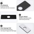 thumbnail image 5 of Gustave Kitchen Bathroom 6 inch Sink Faucet Plate Hole Cover Deck Plate Stainless Steel Rectangle Matte Escutcheon, Black, 5 of 8