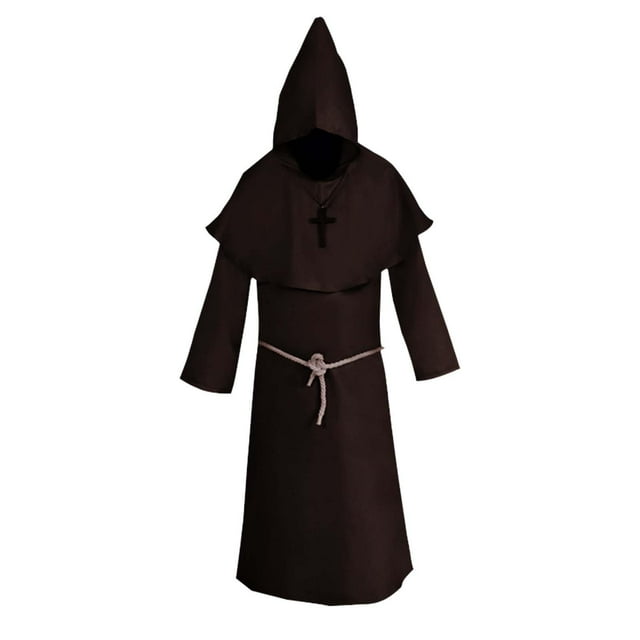 Robe Médiévale de Frère d'Horreur pour Fête à Thème, Performance sur Scène