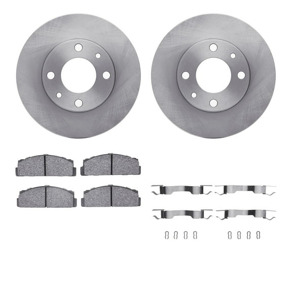 Dynamic Friction Company Front Brake Rotors with 5000 Advanced Brake Pads includes Hardware 6512-07011