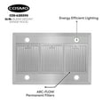 thumbnail image 2 of 36 in. Lumin Collection Ductless Island Range Hood, Soft Touch Controls, LED Lights, Stainless Steel, 2 of 13