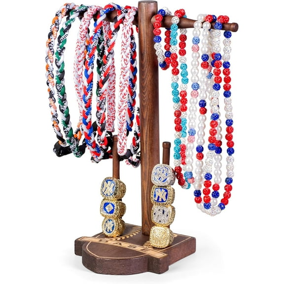 Baseball Drip Holder And Championship Ring Display For Room Decor, Baseball Necklace Holder Jewelry Organizer Display, Softball Sports Jewelry Stuff Accessories