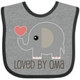 thumbnail image 3 of Inktastic Grandchild Loved by Oma Boys or Girls Baby Bib, 3 of 4