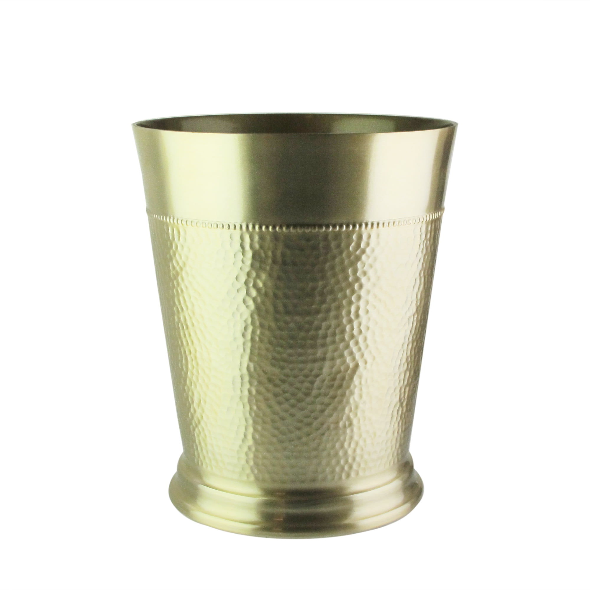 OSCAR HAMMERED GOLD WASTE BASKET