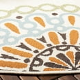 thumbnail image 5 of SAFAVIEH Veranda Axum Geometric Indoor/Outdoor Area Rug, 6'7" x 6'7" Round, Cream/Terracotta, 5 of 9