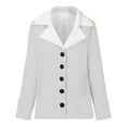 thumbnail image 2 of MSJUHEG Winter Coats For Women Jackets For Women Women Casaul Winter Fashionable Long Sleeve Solid Pocket Cardigan Button Top Sweater Knit Hooded Coat Blouse Plush Fleece Jacket Women White 2Xl, 2 of 4