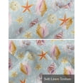 thumbnail image 6 of Shell Starfish Linen Curtain Valance for Bedroom/Bathroom/Kitchen/Office/Living/Dining Room Window,Vintage Pearl Summer Sea Watercolor Coastal Rod Pocket Topper Decorative Cafe Drapes Panel 54"x18", 6 of 6