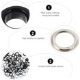 thumbnail image 4 of Shisuyan 200 Pcs Iron Grommet Eyelet Ring Gasket Assortment Metal Eyelets Snap Fasteners, 4 of 8