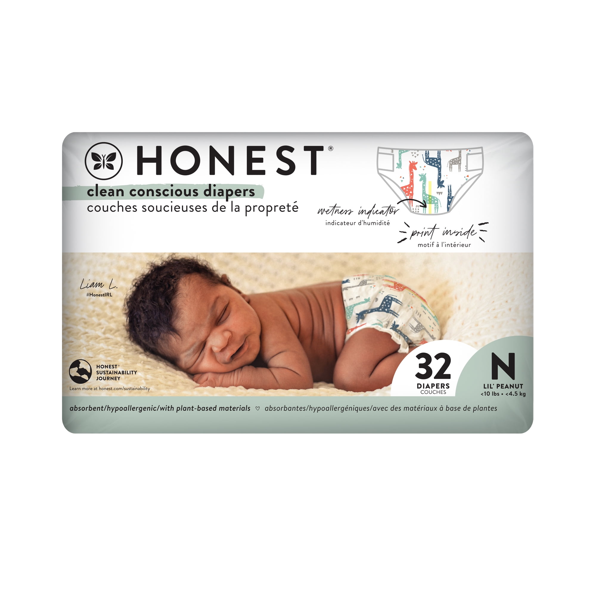 The Honest Company, Clean Conscious™ Diapers, MultiColored Giraffes