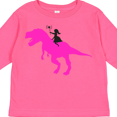 thumbnail image 4 of Inktastic Princess Riding Her T-rex Girls Long Sleeve Toddler T-Shirt, 4 of 5